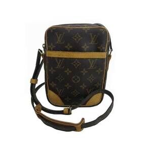 Louis Vuitton Monogram Leather Brown Danube Shoulder Bag Brown Canvas